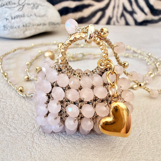 Collana Mini Bag-Rosa Cipria