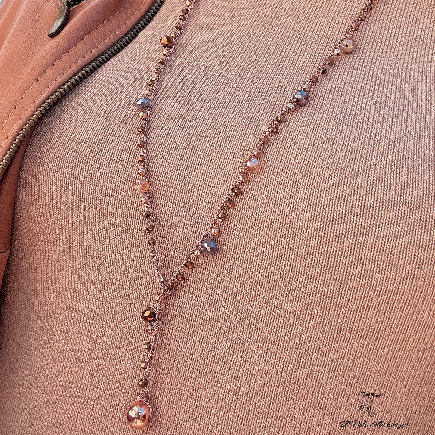 Collana Crochet Luce di Rame