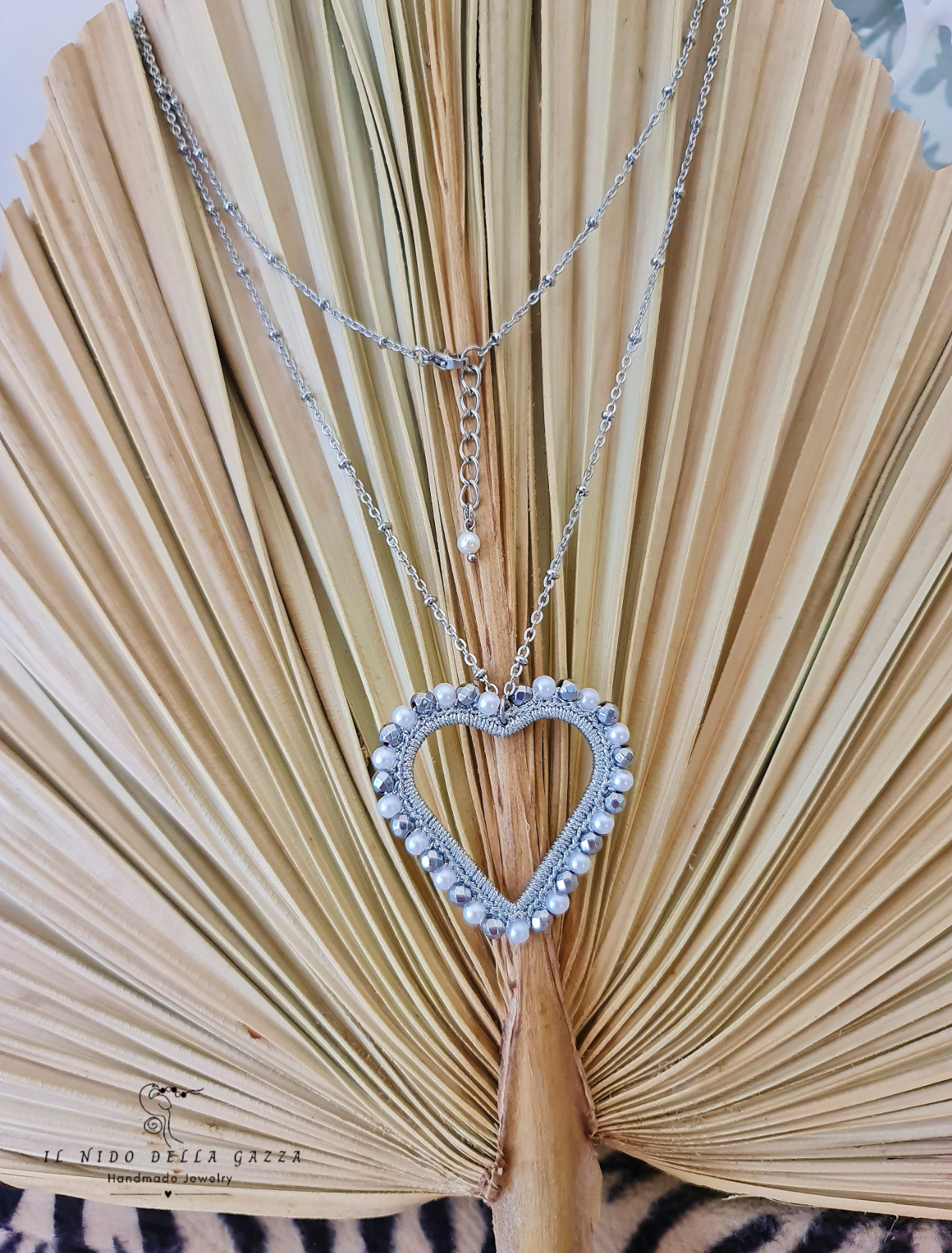 Ciondolo Cuore Perle