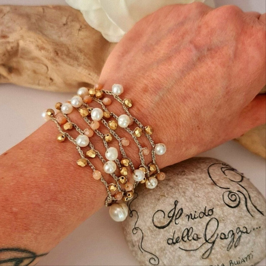 Collana Crochet Pearls