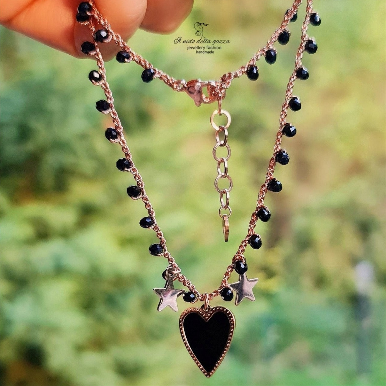 Girocollo Rosè Cuore Nero