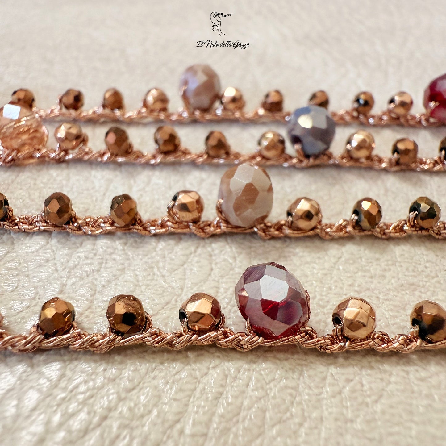 Collana Crochet Luce di Rame