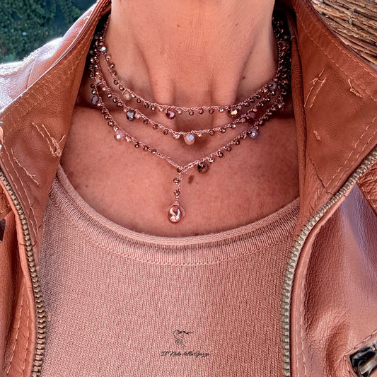 Collana Crochet Luce di Rame