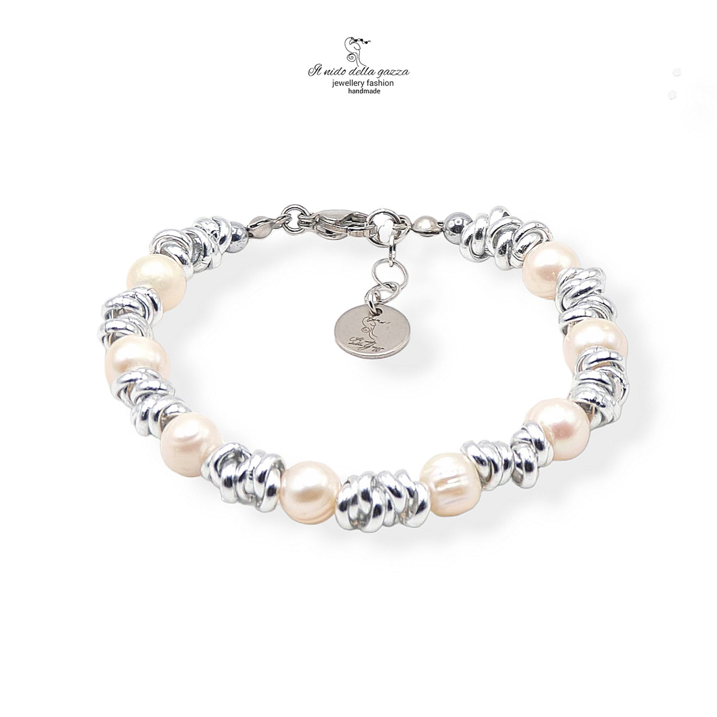Bracciale Anellini Perle