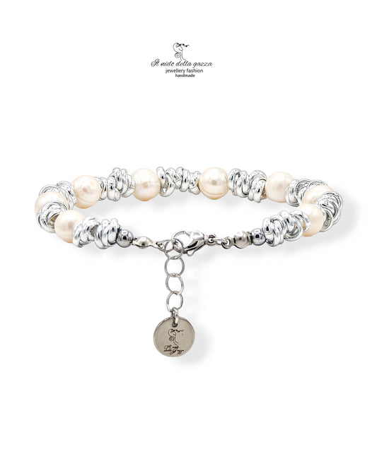 Bracciale Anellini Perle