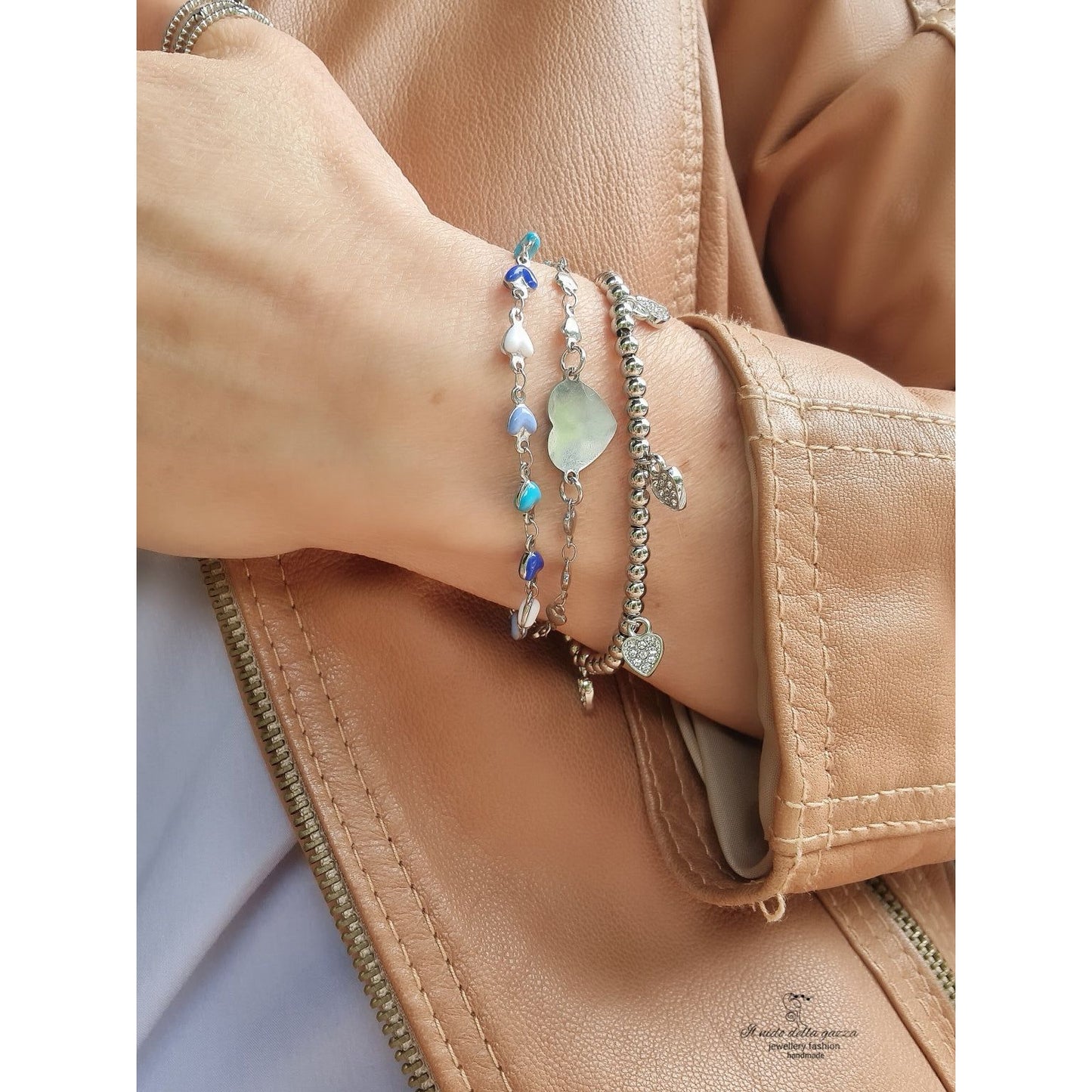 Bracciale Cuori Azzurri
