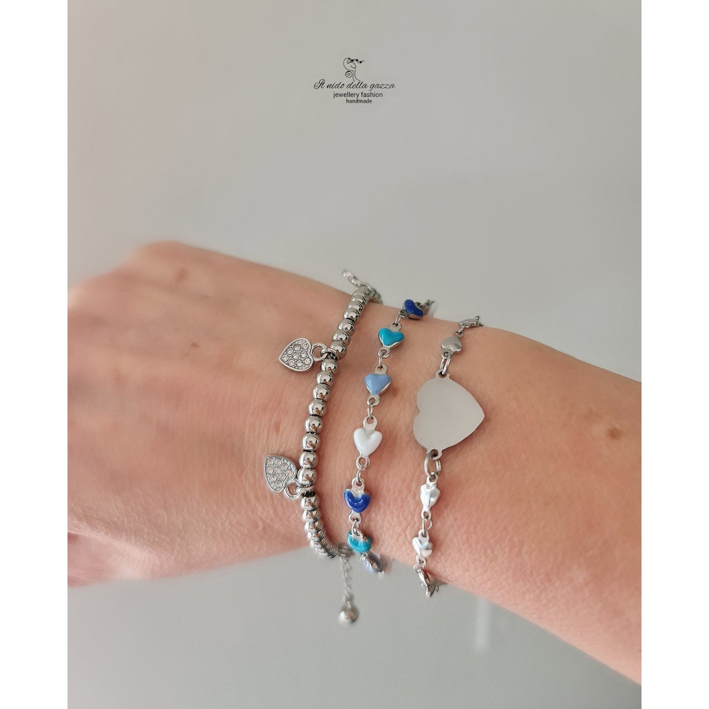 Bracciale Cuori Azzurri
