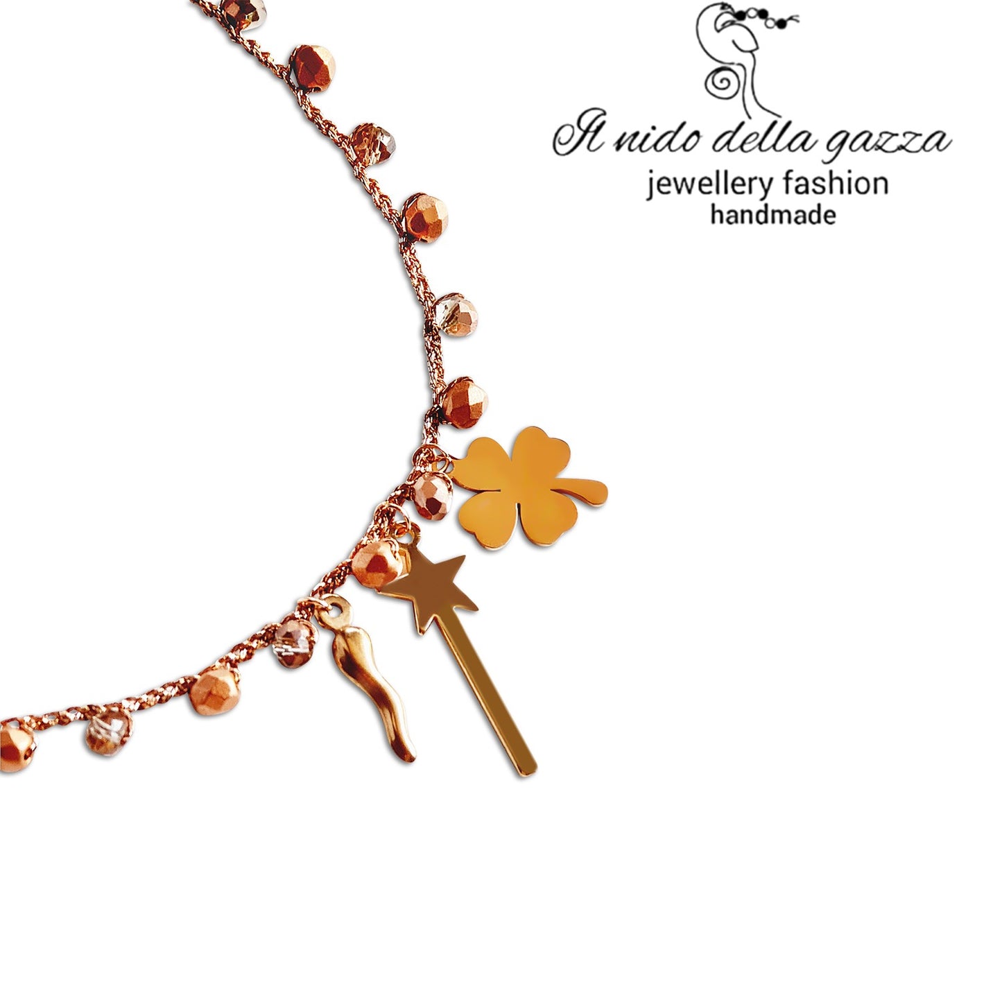 Girocollo Crochet Rosè