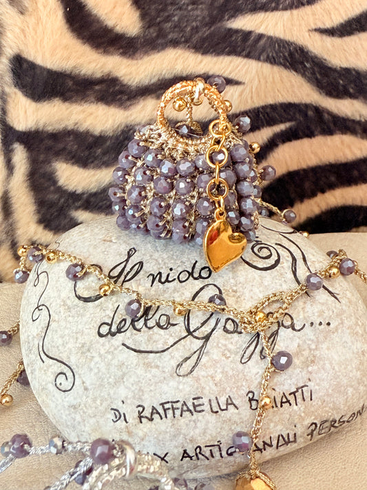 Collana Mini Bag Malva