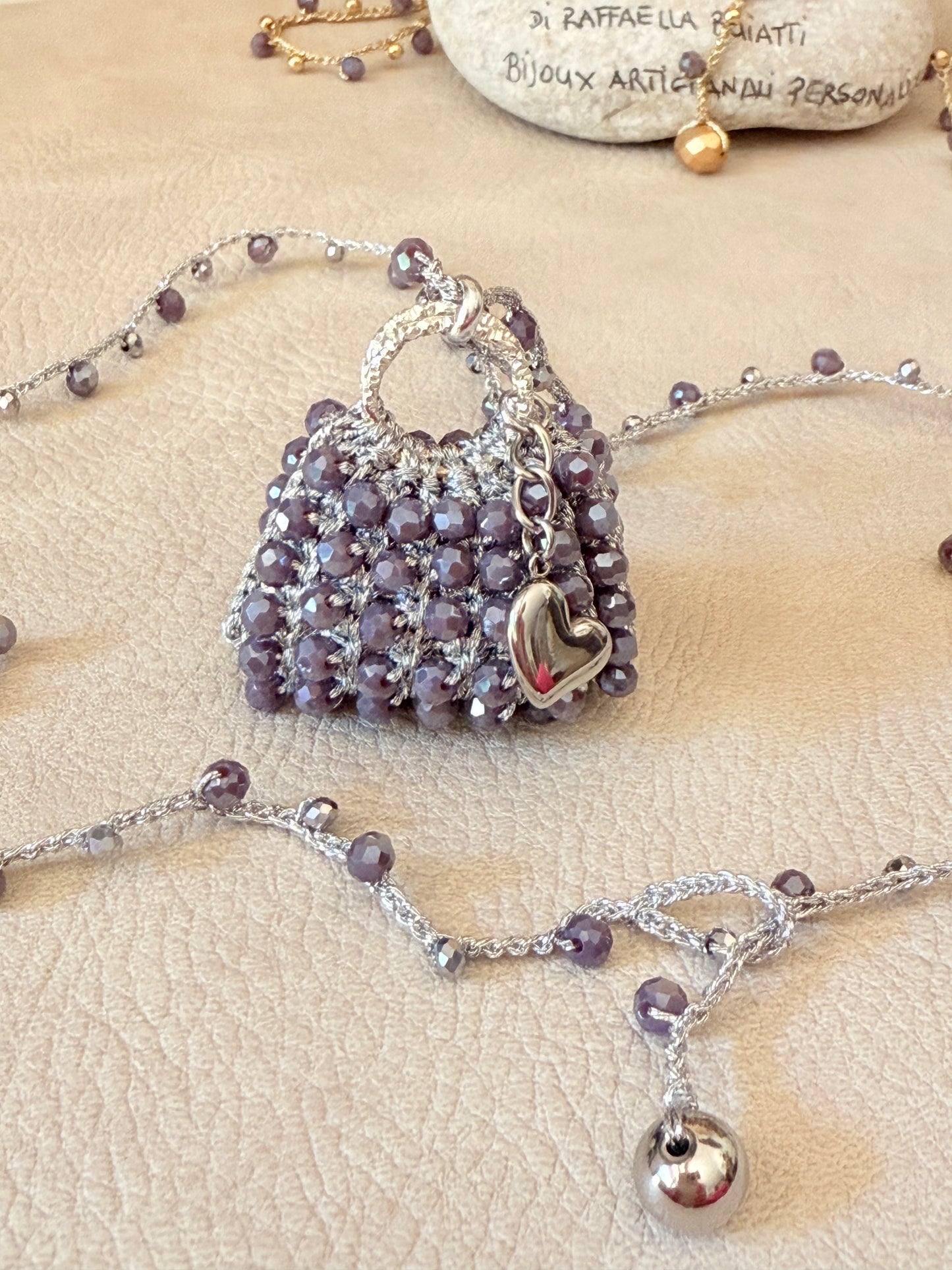 Collana Mini Bag Malva
