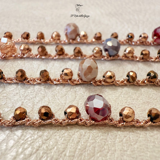 Collana Crochet Luce di Rame