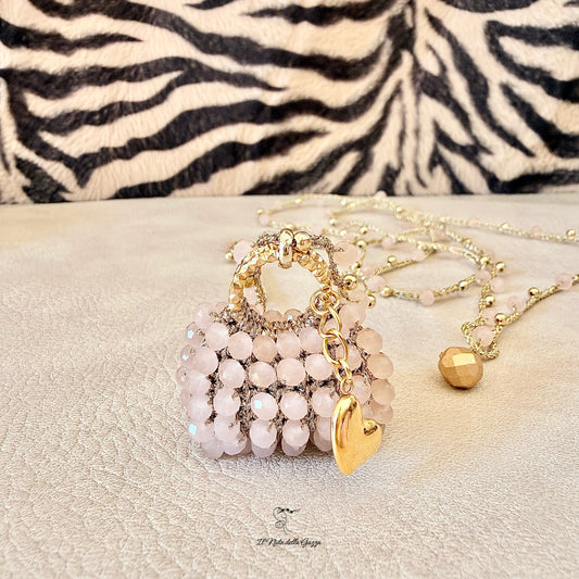 Collana Mini Bag-Rosa Cipria
