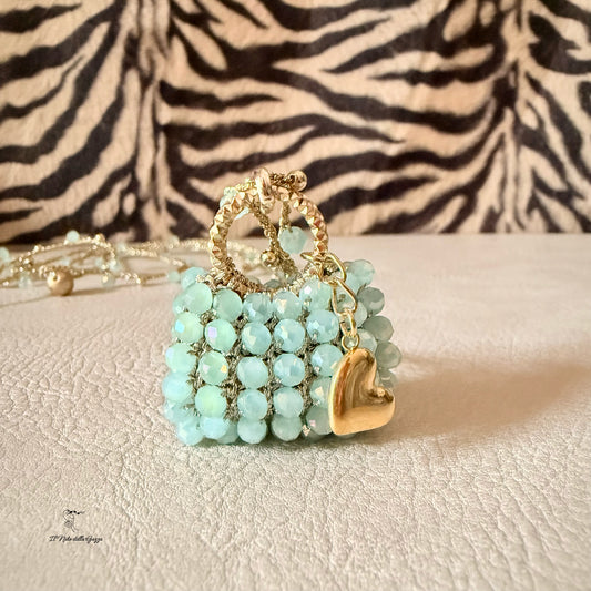 Collana Ciondolo Mini Bag - Verde Acqua