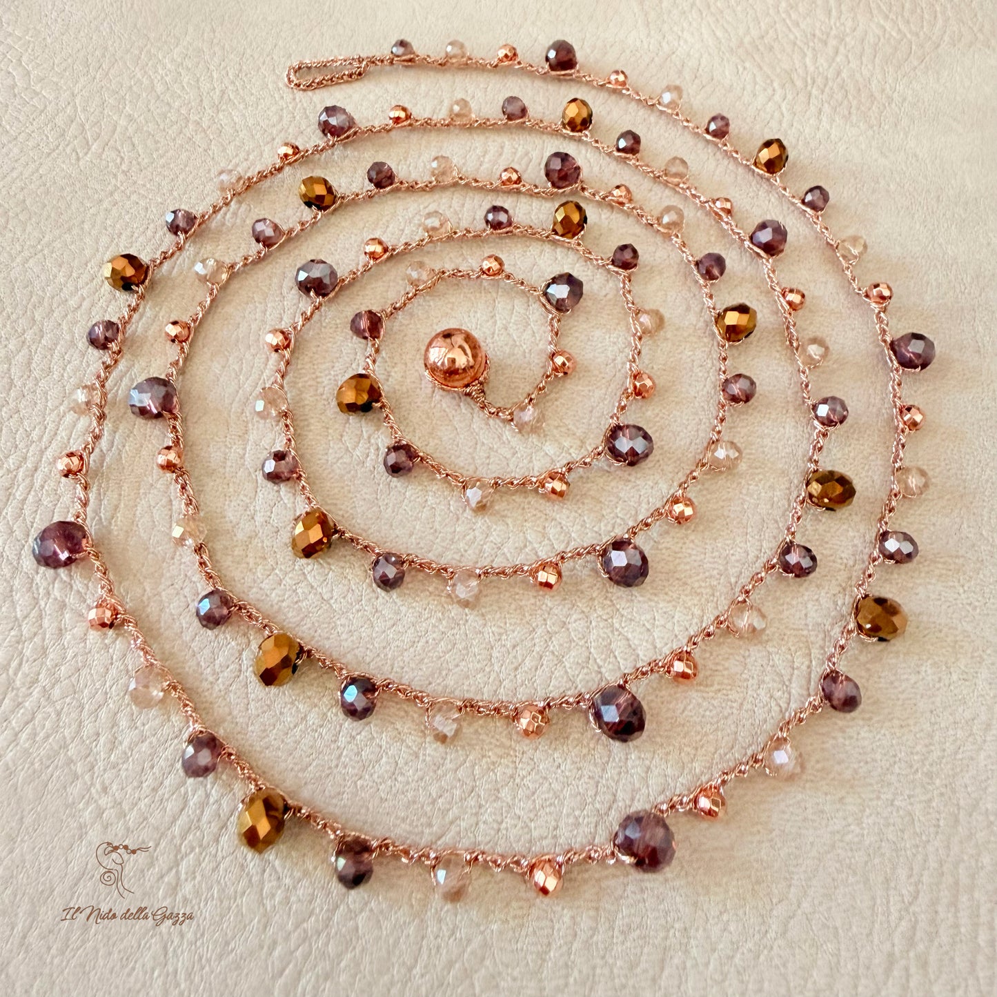 Collana/Bracciale Crochet Luce d’Ametista