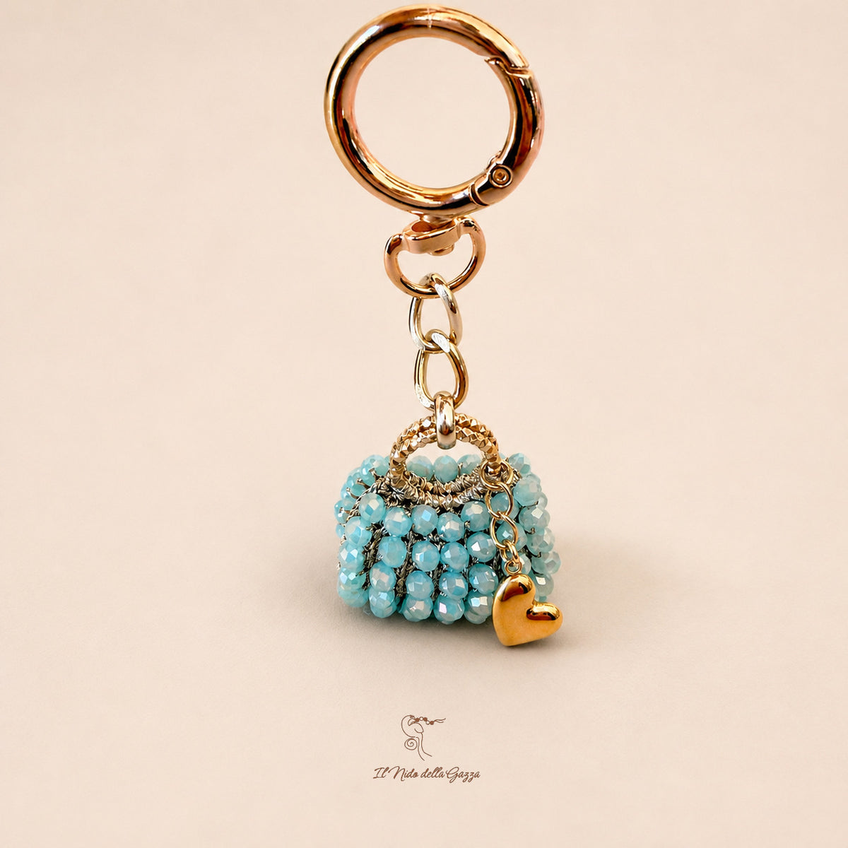 Mini Bag Acquamarina-Portachiavi Gioiello