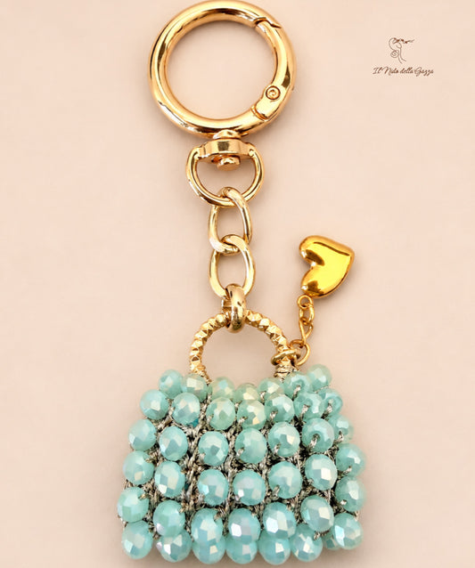 Mini Bag Acquamarina-Portachiavi Gioiello