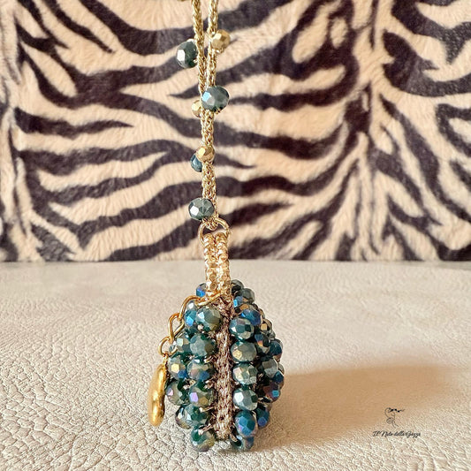 Collana Ciondolo Mini Bag - Verde Iridescente