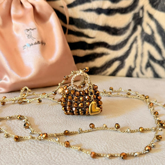 Collana Ciondolo Marrone Ramato