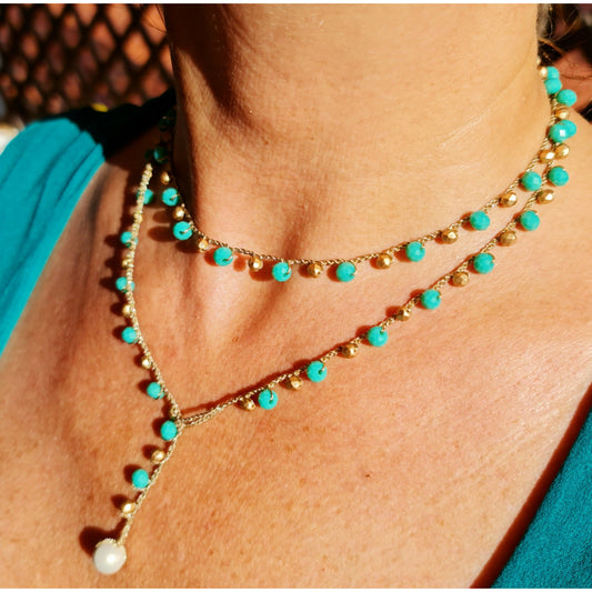 Crochet Ocean necklace